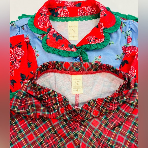 Girls size 4 Matilda Jane matching Christmas pajamas set. Ruffle set - Picture 6 of 6